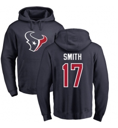 NFL Nike Houston Texans #17 Vyncint Smith Navy Blue Name & Number Logo Pullover Hoodie