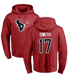 NFL Nike Houston Texans #17 Vyncint Smith Red Name & Number Logo Pullover Hoodie