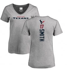 NFL Women's Nike Houston Texans #17 Vyncint Smith Ash Backer T-Shirt