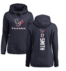 NFL Women's Nike Houston Texans #17 Vyncint Smith Navy Blue Backer Pullover Hoodie