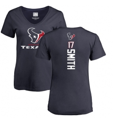 NFL Women's Nike Houston Texans #17 Vyncint Smith Navy Blue Backer T-Shirt
