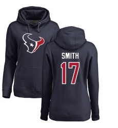 NFL Women's Nike Houston Texans #17 Vyncint Smith Navy Blue Name & Number Logo Pullover Hoodie