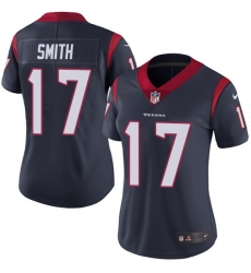 Women's Nike Houston Texans #17 Vyncint Smith Navy Blue Team Color Vapor Untouchable Limited Player NFL Jersey