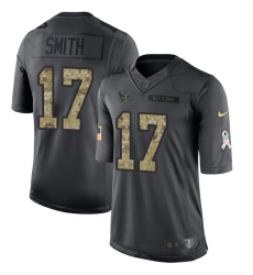 Youth Nike Houston Texans #17 Vyncint Smith Limited Black 2016 Salute to Service NFL Jersey