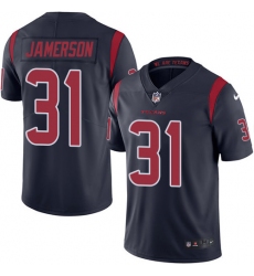 Men's Nike Houston Texans #31 Natrell Jamerson Limited Navy Blue Rush Vapor Untouchable NFL Jersey