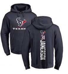 NFL Nike Houston Texans #31 Natrell Jamerson Navy Blue Backer Pullover Hoodie