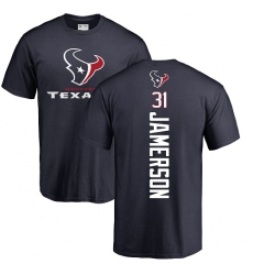 NFL Nike Houston Texans #31 Natrell Jamerson Navy Blue Backer T-Shirt