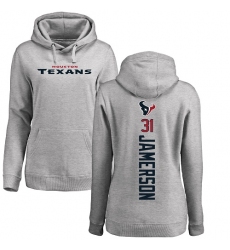 NFL Women's Nike Houston Texans #31 Natrell Jamerson Ash Backer Pullover Hoodie