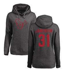 NFL Women's Nike Houston Texans #31 Natrell Jamerson Ash One Color Pullover Hoodie