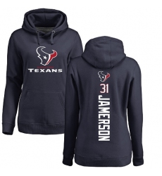 NFL Women's Nike Houston Texans #31 Natrell Jamerson Navy Blue Backer Pullover Hoodie