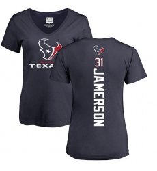 NFL Women's Nike Houston Texans #31 Natrell Jamerson Navy Blue Backer T-Shirt