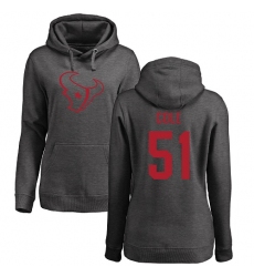 NFL Women's Nike Houston Texans #51 Dylan Cole Ash One Color Pullover Hoodie