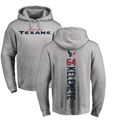 NFL Nike Houston Texans #64 Senio Kelemete Ash Backer Pullover Hoodie