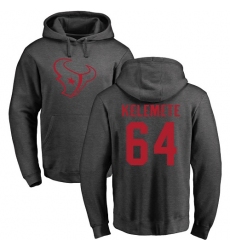 NFL Nike Houston Texans #64 Senio Kelemete Ash One Color Pullover Hoodie