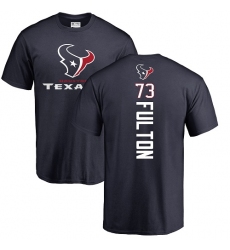 NFL Nike Houston Texans #73 Zach Fulton Navy Blue Backer T-Shirt