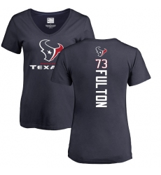 NFL Women's Nike Houston Texans #73 Zach Fulton Navy Blue Backer T-Shirt