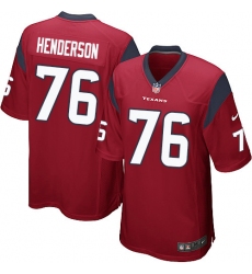 Men's Nike Houston Texans #76 Seantrel Henderson Game Red Alternate NFL Jersey