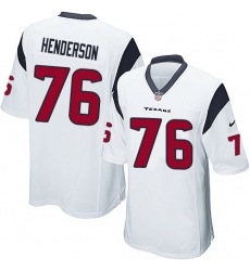 Men's Nike Houston Texans #76 Seantrel Henderson Game White NFL Jersey
