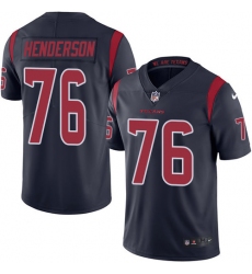 Men's Nike Houston Texans #76 Seantrel Henderson Limited Navy Blue Rush Vapor Untouchable NFL Jersey