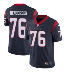 Men's Nike Houston Texans #76 Seantrel Henderson Navy Blue Team Color Vapor Untouchable Limited Player NFL Jersey