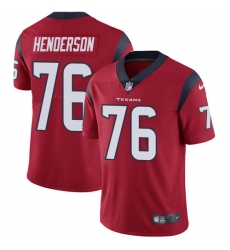 Men's Nike Houston Texans #76 Seantrel Henderson Red Alternate Vapor Untouchable Limited Player NFL Jersey