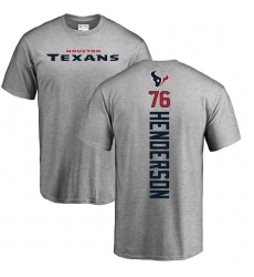 NFL Nike Houston Texans #76 Seantrel Henderson Ash Backer T-Shirt