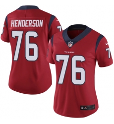Women's Nike Houston Texans #76 Seantrel Henderson Red Alternate Vapor Untouchable Limited Player NFL Jersey