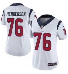 Women's Nike Houston Texans #76 Seantrel Henderson White Vapor Untouchable Limited Player NFL Jersey