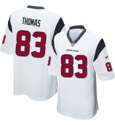 Men's Nike Houston Texans #83 Jordan Thomas Game White NFL Jersey