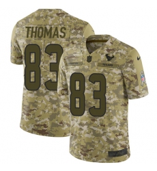 Men's Nike Houston Texans #83 Jordan Thomas Limited Camo 2018 Salute to Service NFL Jersey