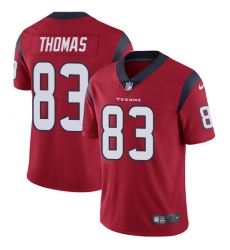 Men's Nike Houston Texans #83 Jordan Thomas Red Alternate Vapor Untouchable Limited Player NFL Jersey