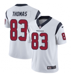 Men's Nike Houston Texans #83 Jordan Thomas White Vapor Untouchable Limited Player NFL Jersey