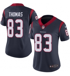Women's Nike Houston Texans #83 Jordan Thomas Navy Blue Team Color Vapor Untouchable Limited Player NFL Jersey