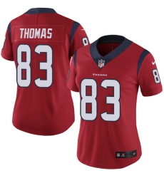 Women's Nike Houston Texans #83 Jordan Thomas Red Alternate Vapor Untouchable Limited Player NFL Jersey