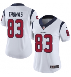 Women's Nike Houston Texans #83 Jordan Thomas White Vapor Untouchable Limited Player NFL Jersey