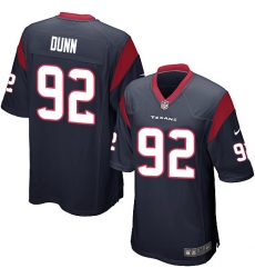 Men's Nike Houston Texans #92 Brandon Dunn Game Navy Blue Team Color NFL Jersey