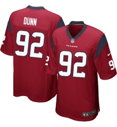 Men's Nike Houston Texans #92 Brandon Dunn Game Red Alternate NFL Jersey