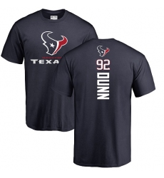 NFL Nike Houston Texans #92 Brandon Dunn Navy Blue Backer T-Shirt