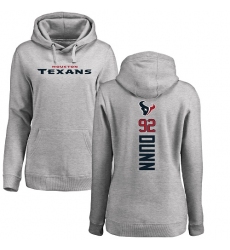 NFL Women's Nike Houston Texans #92 Brandon Dunn Ash Backer Pullover Hoodie
