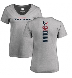 NFL Women's Nike Houston Texans #92 Brandon Dunn Ash Backer T-Shirt
