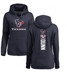 NFL Women's Nike Houston Texans #92 Brandon Dunn Navy Blue Backer Pullover Hoodie