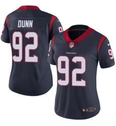 Women's Nike Houston Texans #92 Brandon Dunn Navy Blue Team Color Vapor Untouchable Limited Player NFL Jersey