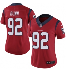 Women's Nike Houston Texans #92 Brandon Dunn Red Alternate Vapor Untouchable Limited Player NFL Jersey