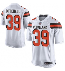 Men's Nike Cleveland Browns #39 Terrance Mitchell Game White NFL Jersey