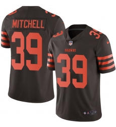 Men's Nike Cleveland Browns #39 Terrance Mitchell Limited Brown Rush Vapor Untouchable NFL Jersey