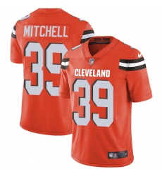 Men's Nike Cleveland Browns #39 Terrance Mitchell Orange Alternate Vapor Untouchable Limited Player NFL Jersey