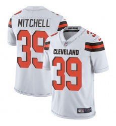 Men's Nike Cleveland Browns #39 Terrance Mitchell White Vapor Untouchable Limited Player NFL Jersey