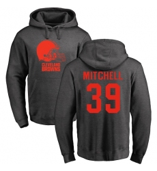 NFL Nike Cleveland Browns #39 Terrance Mitchell Ash One Color Pullover Hoodie