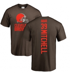 NFL Nike Cleveland Browns #39 Terrance Mitchell Brown Backer T-Shirt