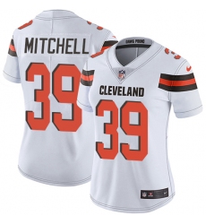 Women's Nike Cleveland Browns #39 Terrance Mitchell White Vapor Untouchable Limited Player NFL Jersey